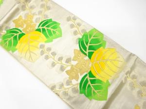 アンティーク　桐模様織り出し袋帯（材料）